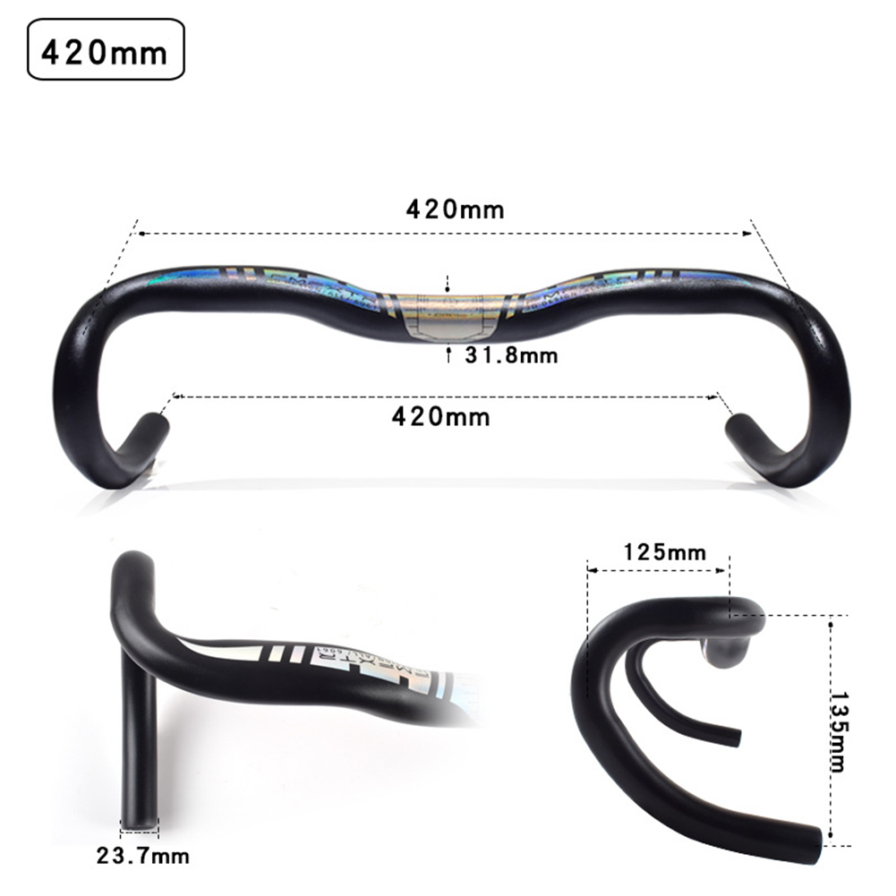 Road Bike Gravel Handlebar Ultralight Racing Bike Bar Bike Steering Wheel Bent Handlebar Inner Routing 31.8mm*420/450/480mm: 420mm