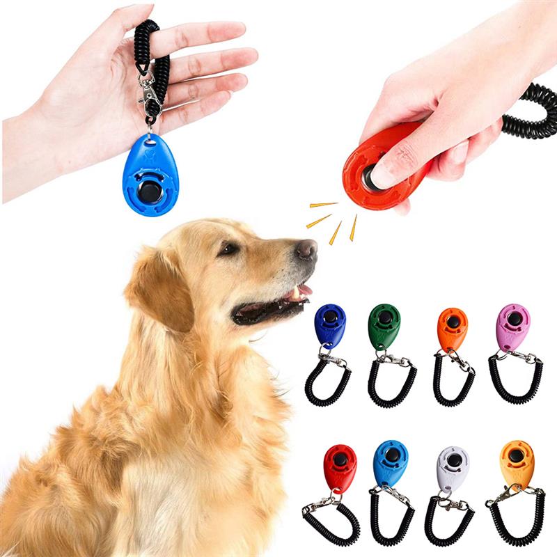 Dog Trainer Pet Training Dog Clicker Adjustable Lould Sound Key Chain Aid Wrist Strap Doggy Pet Products Dog Training Accessory