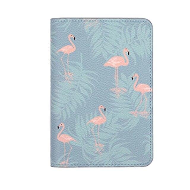 Udskrivning af kvinder id pasholder pu læder kortholder rejse pas dækning til mænd flamingo dækning på pas arrangøren: Flamingo