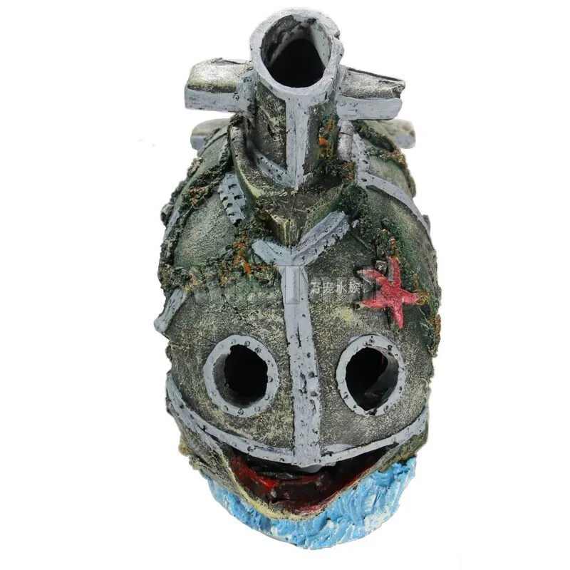 Mr.Tank Aquarium Simulatie Holle Onderzeeër Cartoon Vis Verborgen Grot Aquarium Ornament Decoraties