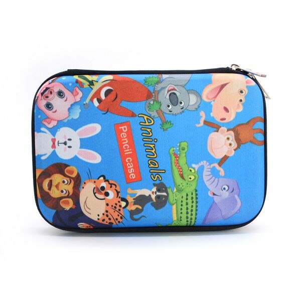 Etui Schoolbenodigdheden Kalem Kutusu Lapices Doos Plumier Scolaire Fille Holografische Animal Pouch Etui Pennen Kawaii Eva: Blue animal