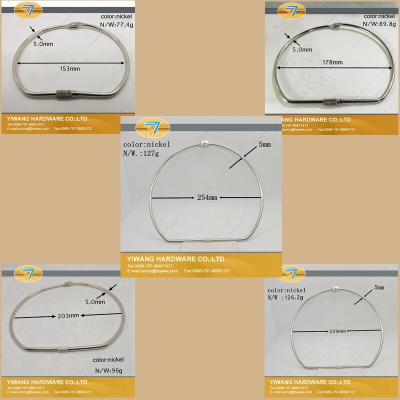 D ring office binder ring nickel plating screw lock binding ring