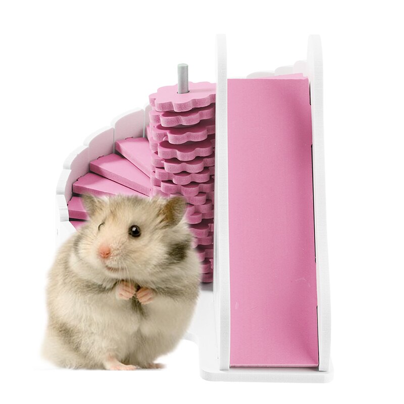 1 Pcs Luxe Hamster Huis Swing Speelgoed Glijbaan Hamsters Nest Loft Bed Kooi Nest Huisdier Egel Kasteel Klim Speelgoed Kleine huisdier Huis