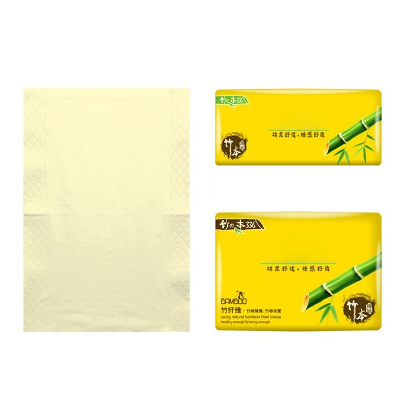 10 Pakjes Van Bamboe Pulp Papier Met Bamboevezel Natuurlijke Kleur Papier Baby Tissue Originele Bamboe Servet Papieren Tissue