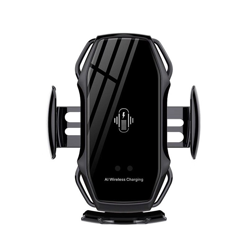 Supporto Del Telefono dell'automobile Senza Fili Caricabatterie Universale Smart Phone Supporto Dell'automobile Per il iPhone 11 di Lusso Senza Fili di Ricarica Veloce Del Supporto di Ricarica: Black