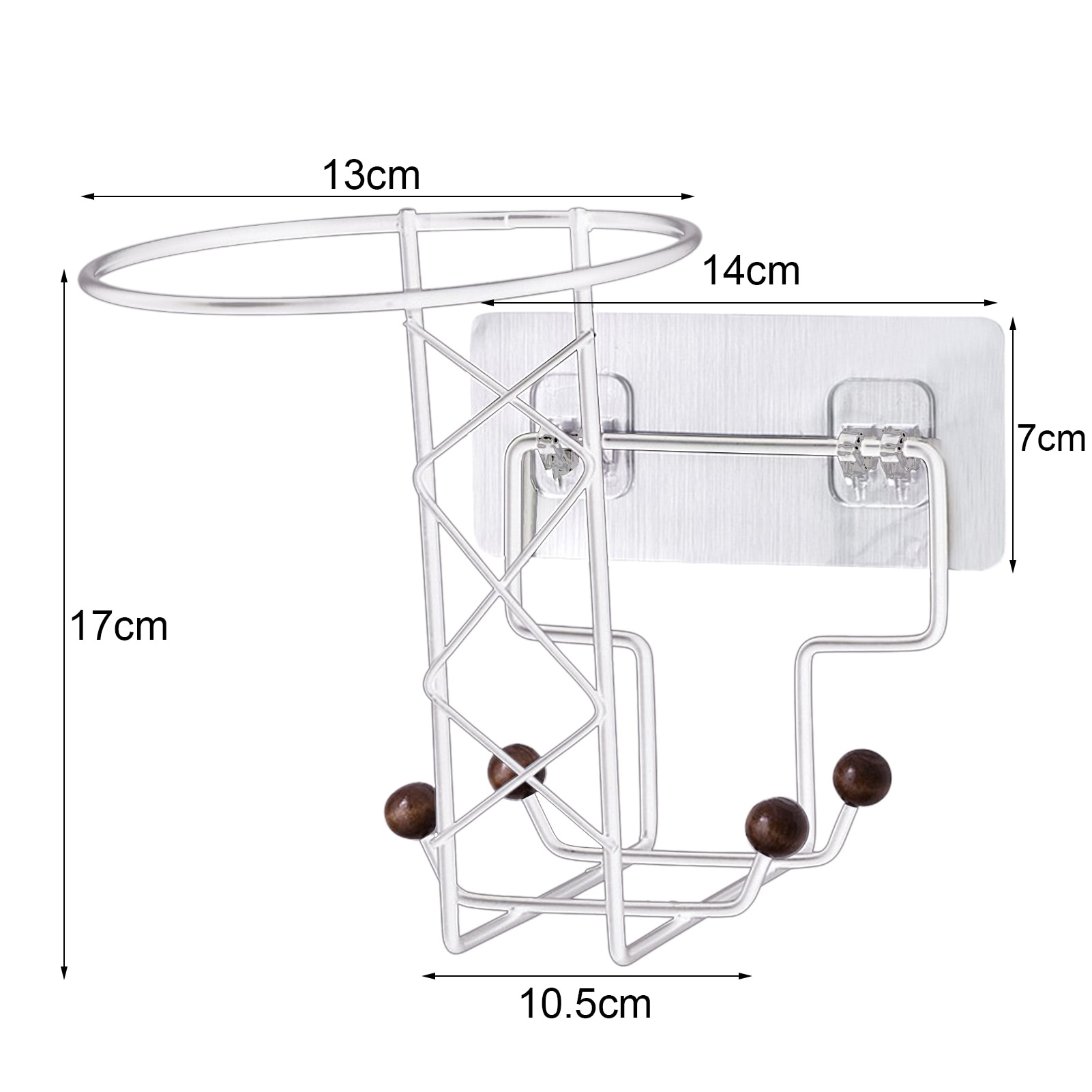 Bicycle Helmet Rack Free Perforated Motorcycle Hanger Multifunctional Wall-mounted Hat Storage Rack Without Trace Paste Coat Rac