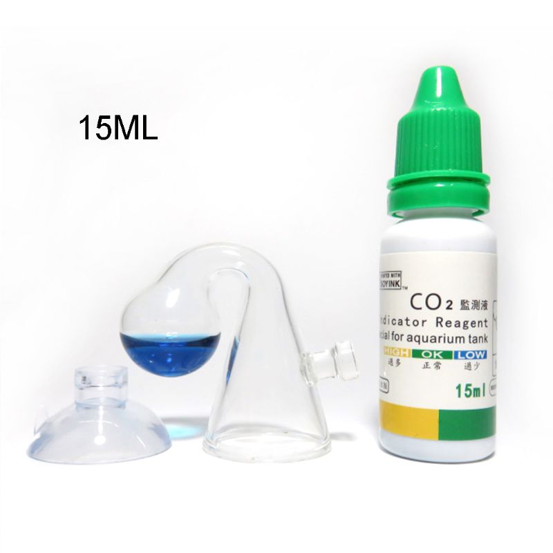 1 set  co2 zuignap type checker  co2 tester glas monitor voor aquarium zoetwater