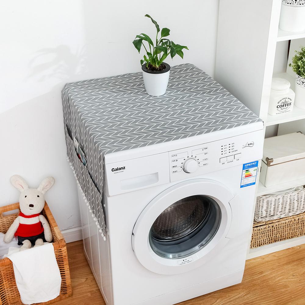 Couvercle anti-poussière d'huile pour Machine à laver, accessoires de maison, capot avec sac de rangement, couverture de réfrigérateur pour la décoration de la maison