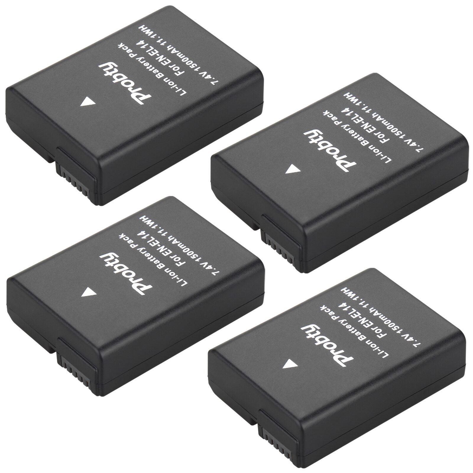7.4v 1500 mah en -el14 en-el14a enel 14 akku nikon  d3100 d3200 d3300 d3400 d3500 d5600 d5100 d5200 p7000+ led -akkulaturille: 4 akkua