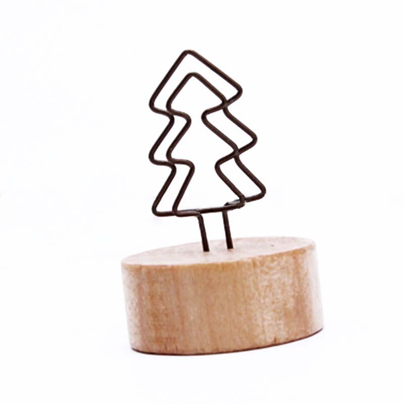 13 Styles Desk Wood+Iron Photo Clips Notes Folder Number Name Clips Home Office Table Decoration Birthday Wedding Decor: 9