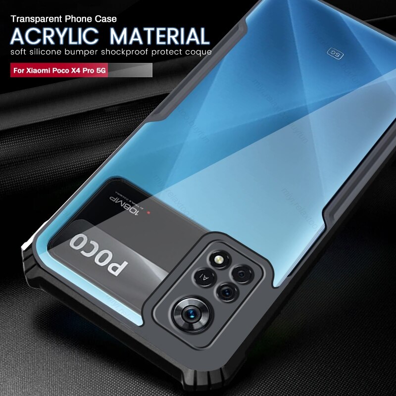 Para poco x4 pro caso resistente acrílico macio tpu quadro proteger funda poco pouco x4pro x 4 pro 5g nfc nfs à prova de choque coque