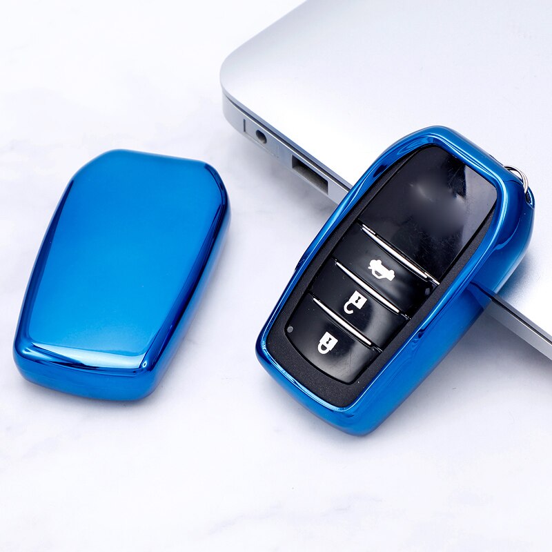 Soft tpu 2 3 4 napin kaukosäädin auton avaimen kuoren suojakotelo toyota chr c-hr land cruiser 200 avensis auris corolla älykäs avaimenperä