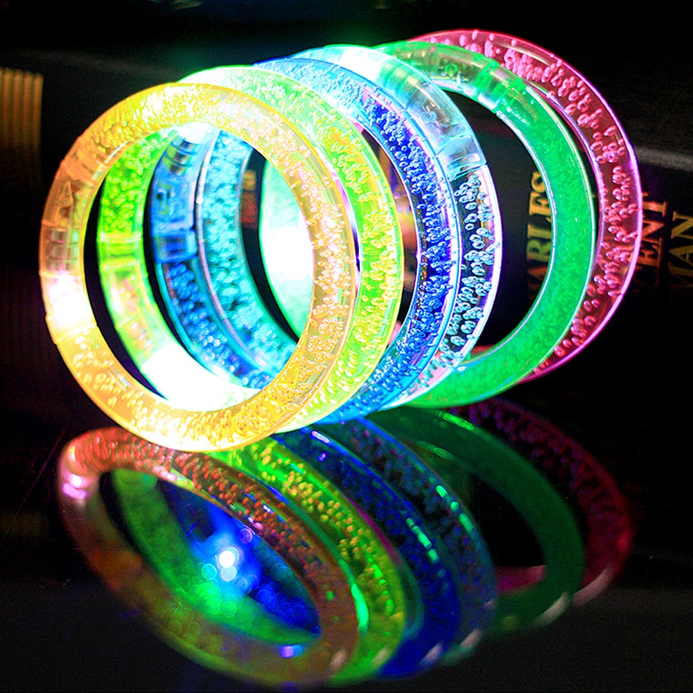 50pcs Glow Bracelets LED Flashing Light Stick Toys Glow Party Supplies Funny Luminous Stick Toys for Children Festival Xmas