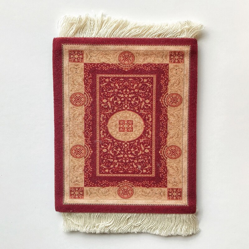 Nordisk vintage vävda tofsar bordstablett glasunderlägg kök vardagsrum bordsmatta dekoration värmetålig kaffekopp mattdynor: 2