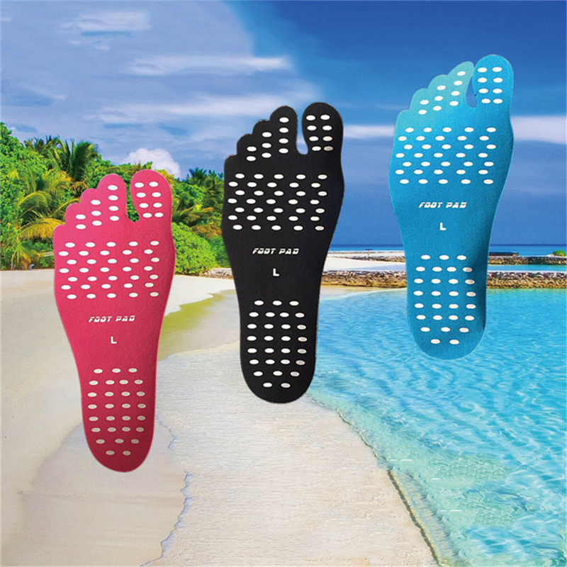 Beach Shoe Invisible Sticker Adhesive Beach Insoles Beach Pads SolesElastic Flexible Pool Barefoot Anti-slip Pads Men Women