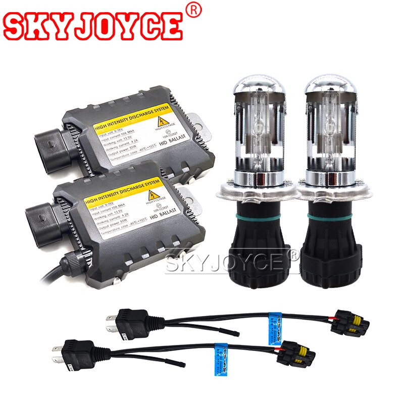 SKYJOYCE 55W DC bi xenon hid kit H4-3 xenon Lamp H4 Hi/lo HID Bixenon kit Bi xenon H4 Car headlight bulb 6000K 8000K 4300K 5000k
