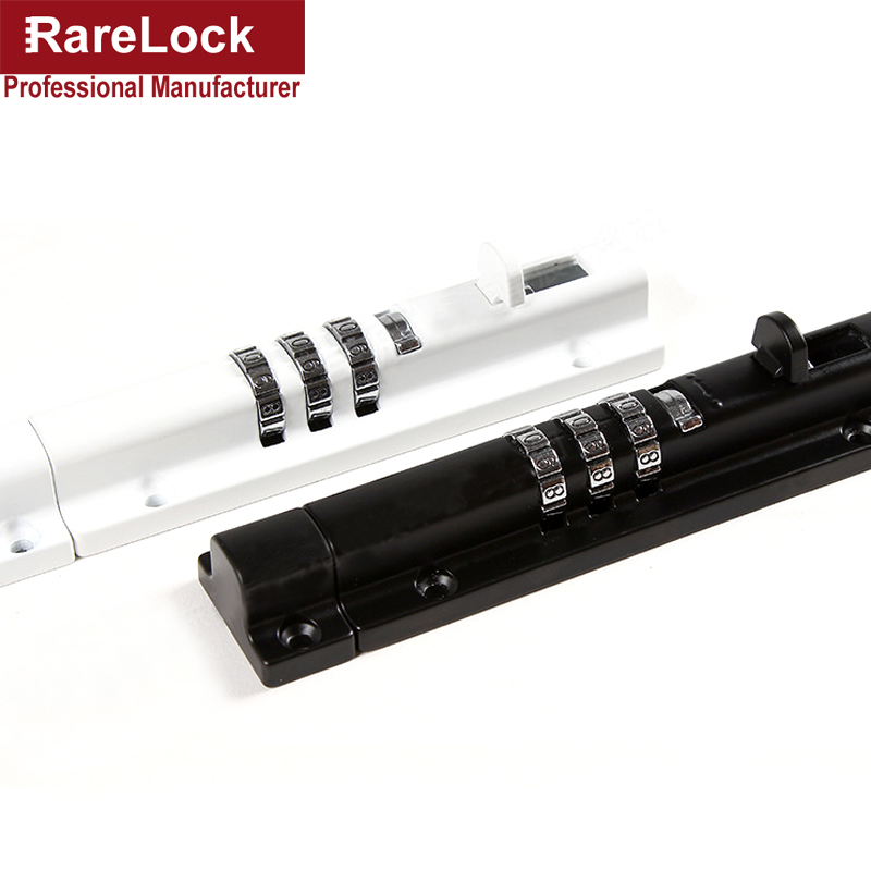 Combination Door Latch Lock 3 Digit Password Sliding Bolt for Storage Jewelry Box Cabinet Gym School Locker Rarelock MS550 I