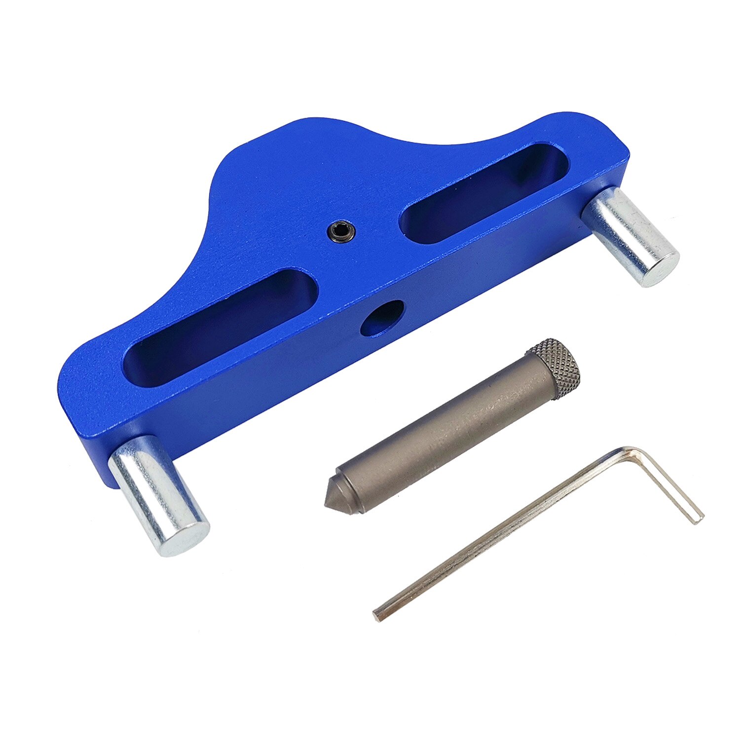 Mini 95mm Center Finder Line Scriber Center Marking Gauge Aluminum Alloy Center Scribe Marking Tool For Woodworking: Blue
