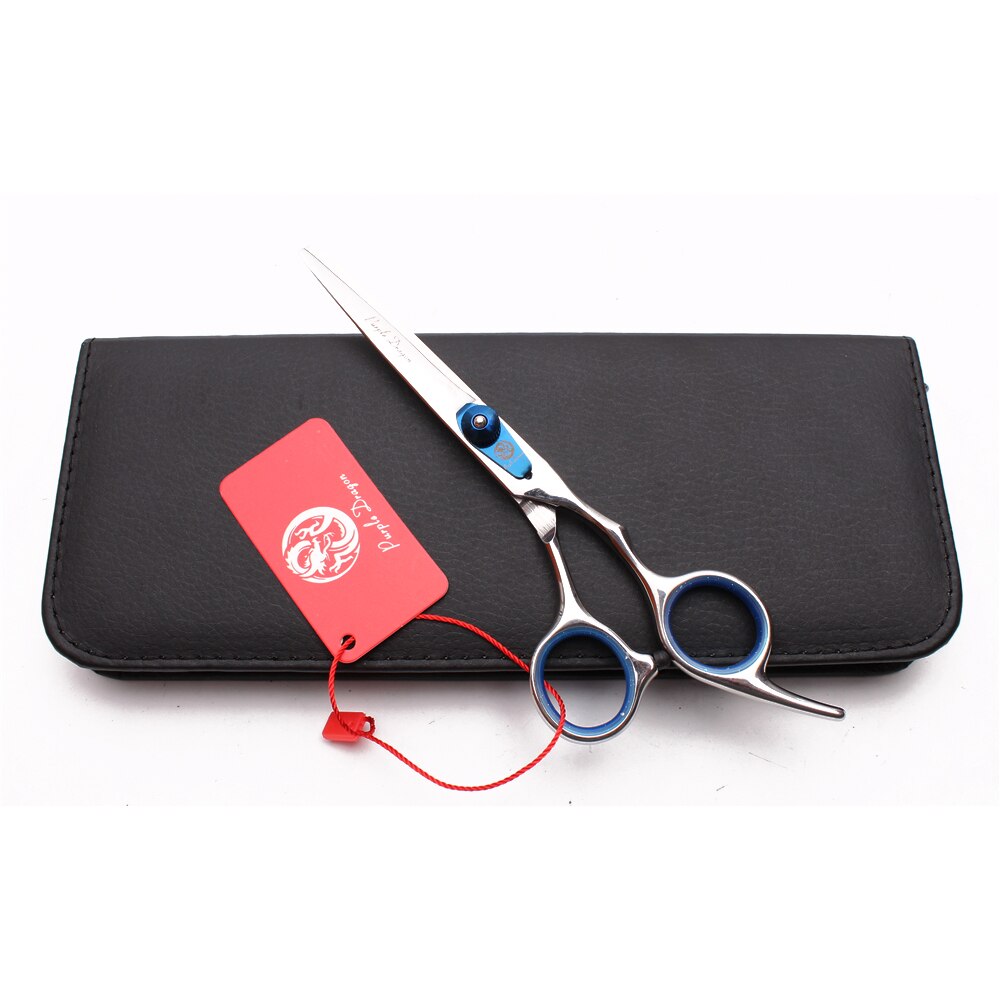 6 pulgadas JP-Tijeras de aseo para perros con tornillo azul inoxidable, tijeras normales para adelgazamiento, tijeras profesionales para mascotas, Z1003