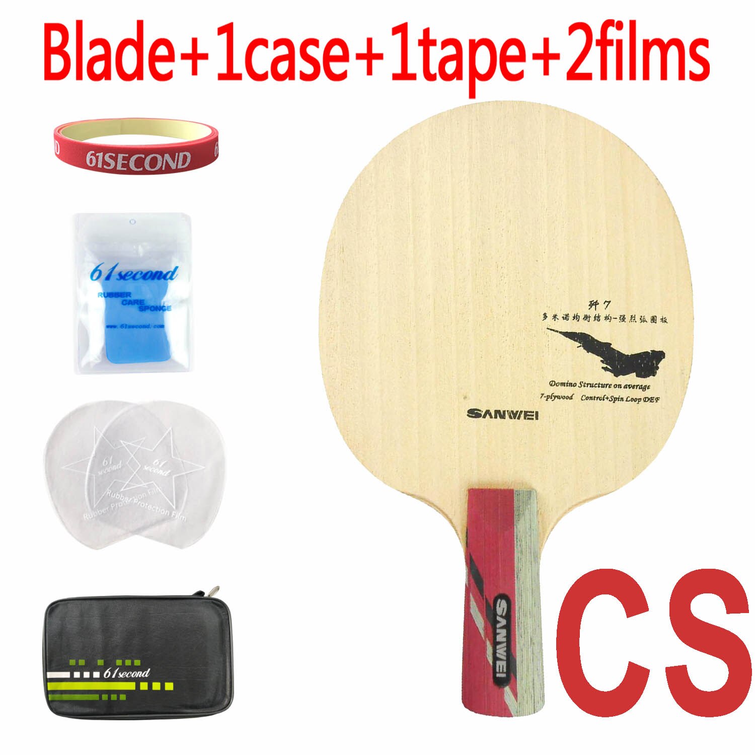 Sanwei j -7 j7 j 7 def tafeltennis pingpongblad: Cs met fm-behuizing