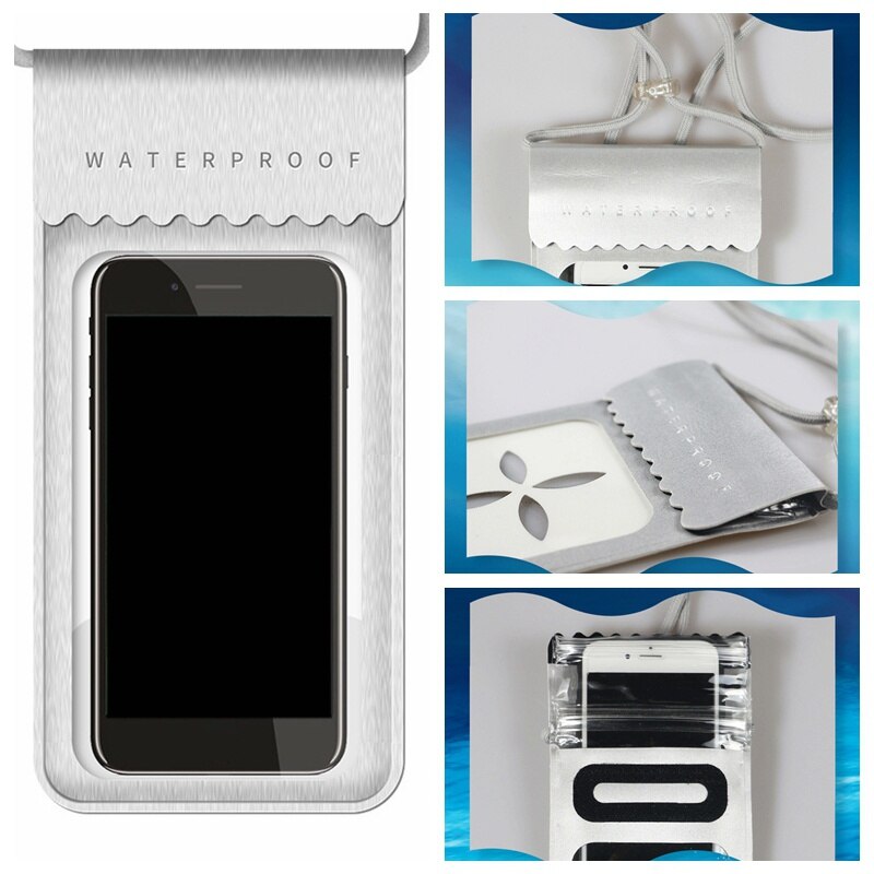 Outdoor zwemmen touch screen TPU waterdichte hoge transparante mobiele telefoon tas verzegelde mobiele telefoon tas