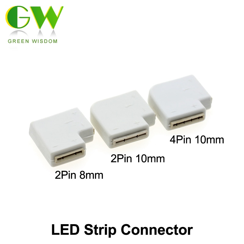 Led Strip Connector 2pin 8Mm/10Mm 4pin 10Mm Connectors Voor Led Strip Verlichting 5 Stks/partij