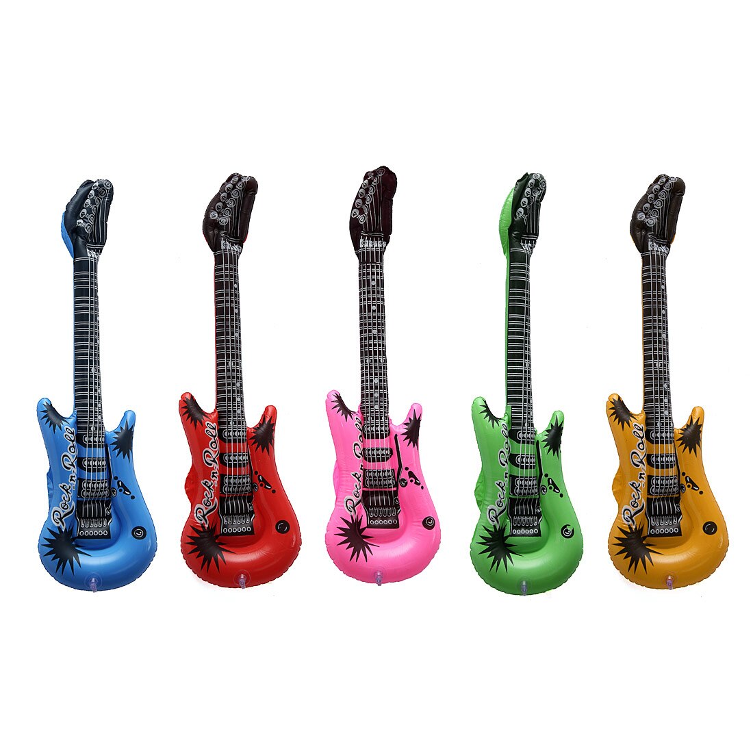 JIMITU Lustige Zufällige Farbe Aufblasbare Rolle Saxophon Gitarre Spielzeug Phantasie Blow Up Kinder Partei Aufblasbare Rock Band Spielzeug: A