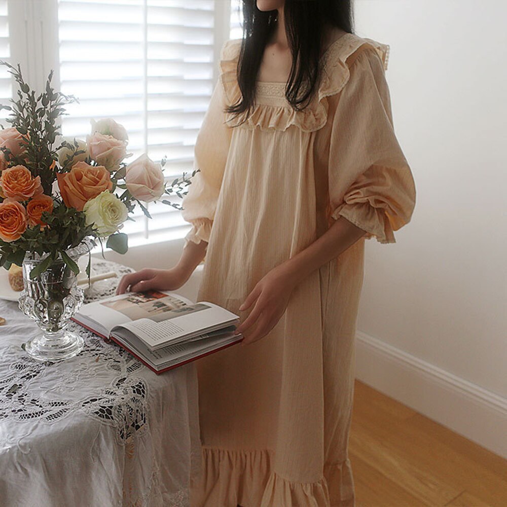 Vintage Nachthemd, Viktorianische Nachtwäsche, Altmodische Nachtwäsche, Vintage Robe, Cottagecore Pyjamas, Vintage Unterwäsche PJs, Rokoko Nacht