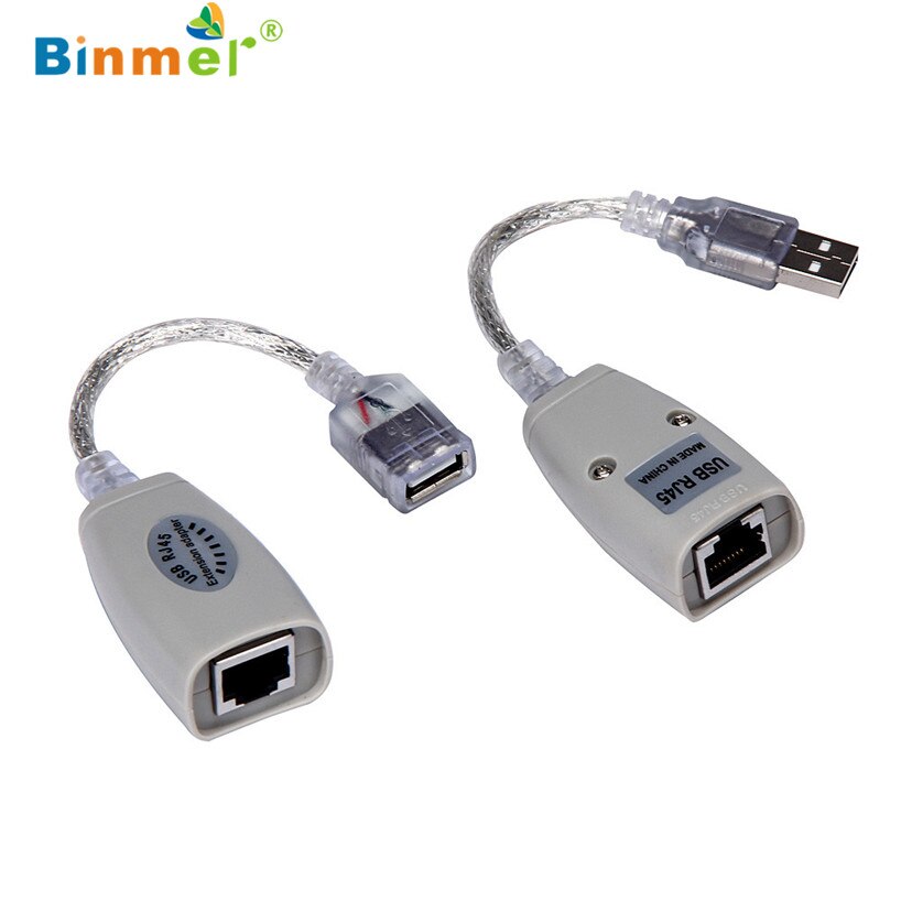 Binmer Free shiping USB Extension Extender Adapter Up To 150ft Using CAT5 RJ45 LAN Cable Sep 12