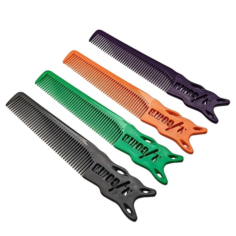 Kolorowe grzebienie z krawędzią robić strzyżenia włosów, fryzjerskie grzebienie robić strzyżenia na płasko dla mężczyzn, profesjonalne grzebienie robić strzyżenia włosów, szczotki fryzjerskie, narzędzia robić stylizacji włosów w salonie fryzjerskim.