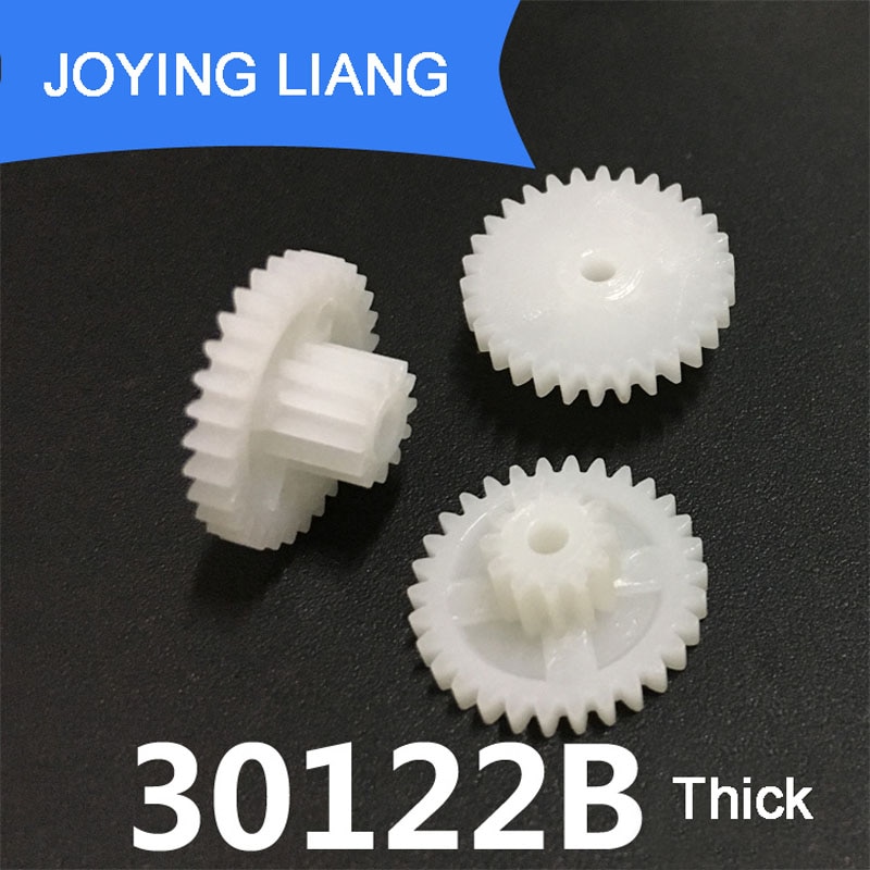 30122b tykke 0.5m plast pom gear diameter 16mm 30 tænder 12 tænder dobbelt lag gear 2mm hul diy legetøj dele tilbehør