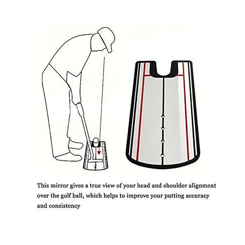 Golf Practice Putting Mirror Alignment Training Aid Swing Trainer Eye Line Swing Trainer Action Posture Golf Accessories