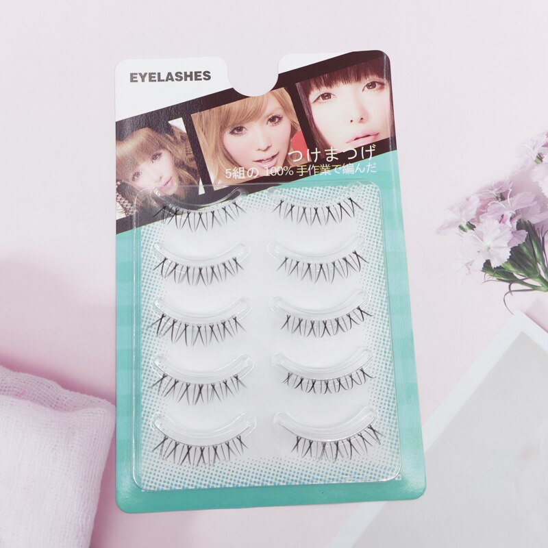 Faux-cils courts en vison, 5 paires, maquillage naturel, Cosplay sous les cils, Extension pour les yeux