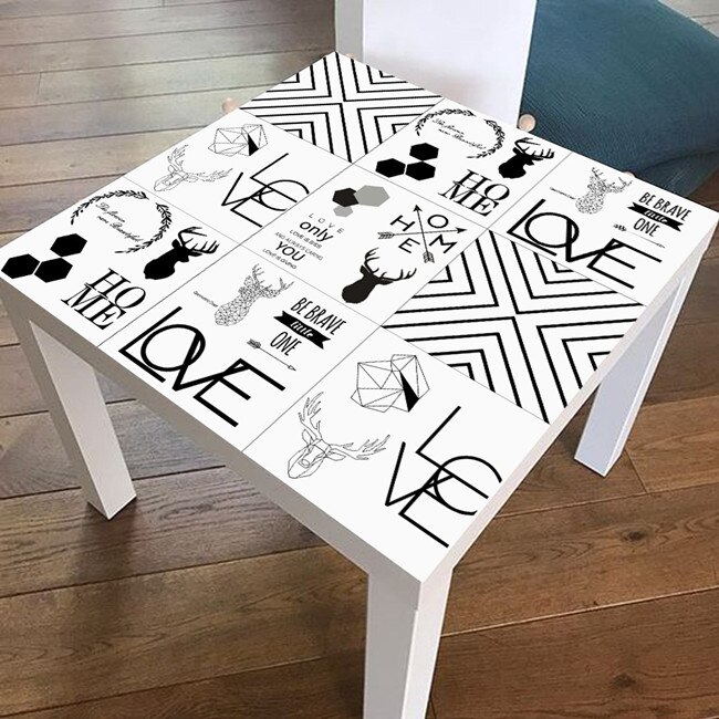 55*55cm härliga gris pvc bord klistermärken för café bar självhäftande gör-det-själv skrivbord renovering dekal vattentät duk överdrag dekor: Lk007