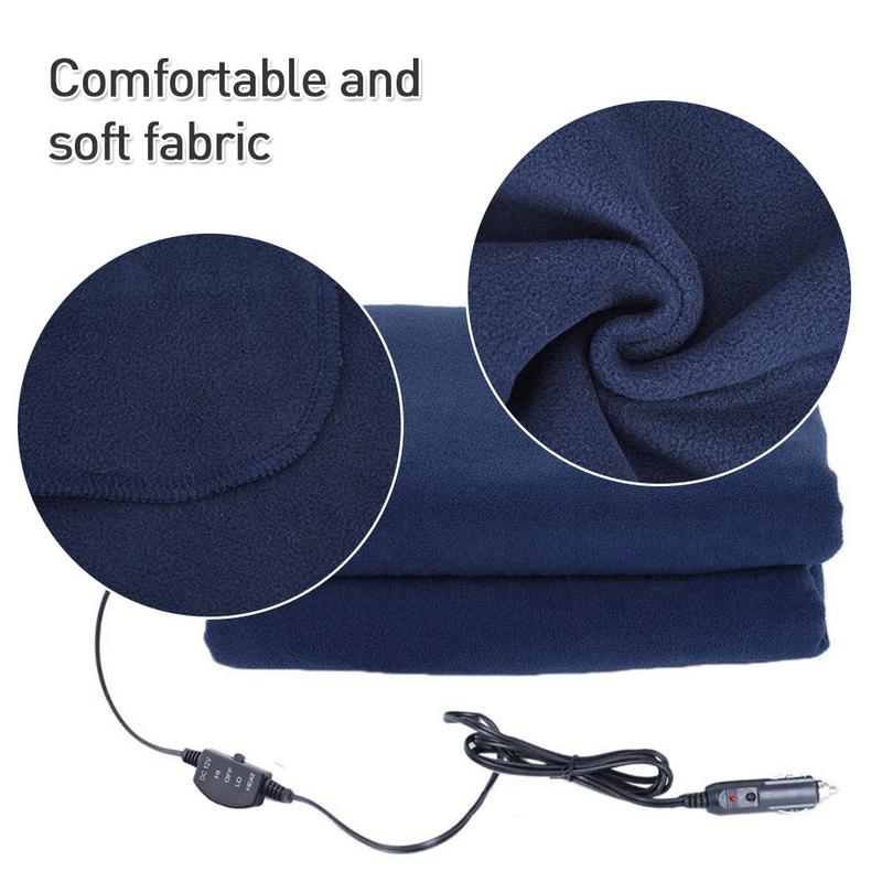 12V Car Winter Navy Blue Polar Fleece Constant Temperature Heating Blanket Car Electric Blanket Cover Pad Mat 3 Model