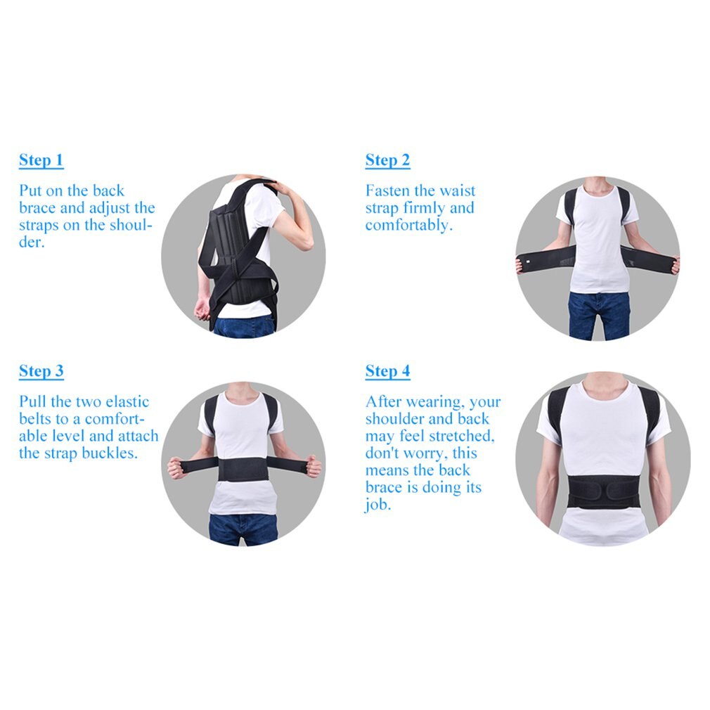 Verstelbare Houding Corrector Terug Schouder Terug Brace Houding Correctionr Wervelkolom Corrector Gezondheid Posturale Fixer Tape