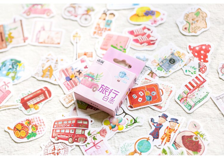Lolede 50 stk / sæt lyserøde verdens klistermærker tegneserie waterpoof diy baby legetøj til børn børn dreng pige