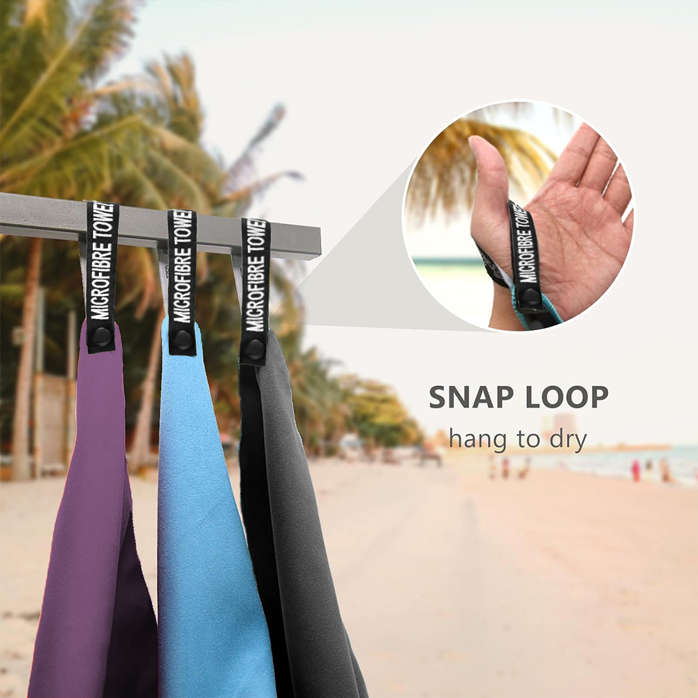 Schnelltrocknendes campinghandtuch, mikrofaser-reisehandtuch, 3 größen,  beim 1er- Pack, einstellen für Camping, Strand, fitnessstudio, Sport, Yoga und schwimmbad