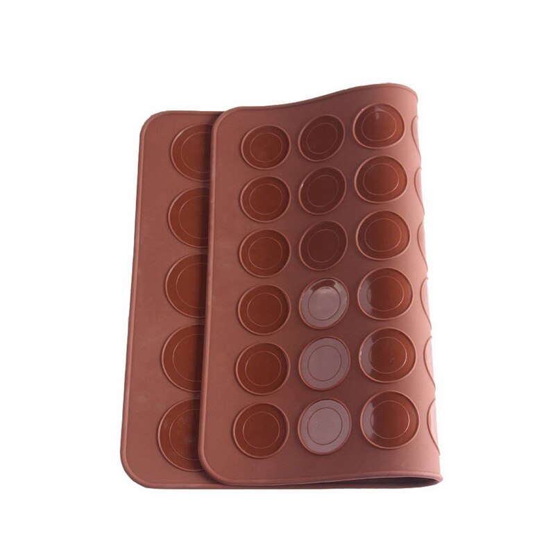 Makron sett macaron silikon matte non-stick bakeform sett 48 kapasitet macaron pot kake dekorere forsyninger hjem
