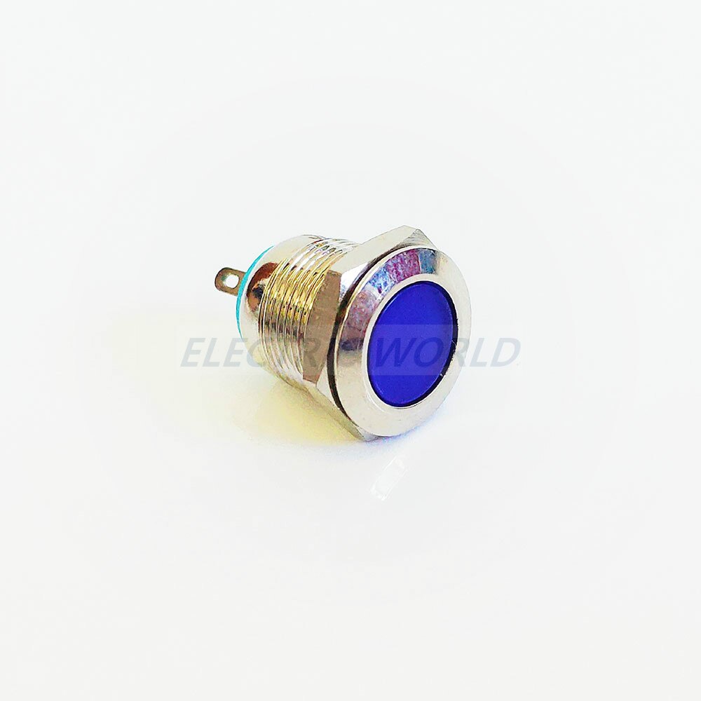 19mm waterproof Signal indicator lamp LED Metal Indicator light LIGHT 5V 12V 24V 220V pin type connector light for motor bike