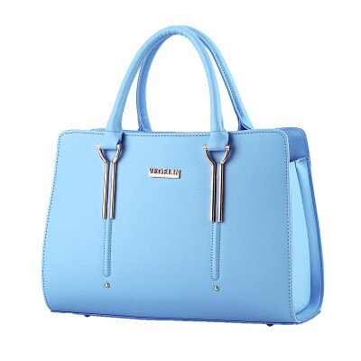 Women Bag Vintage Handbag Casual Tote Women Messenger Bags Shoulder Top-Handle Purse Wallet Leather Black Blue