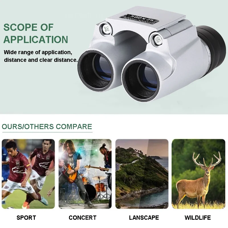 50000m Powerful Binoculars Automatic Focusing Telescope HD High-magnification Low-light Portable Outdoor Binoculars