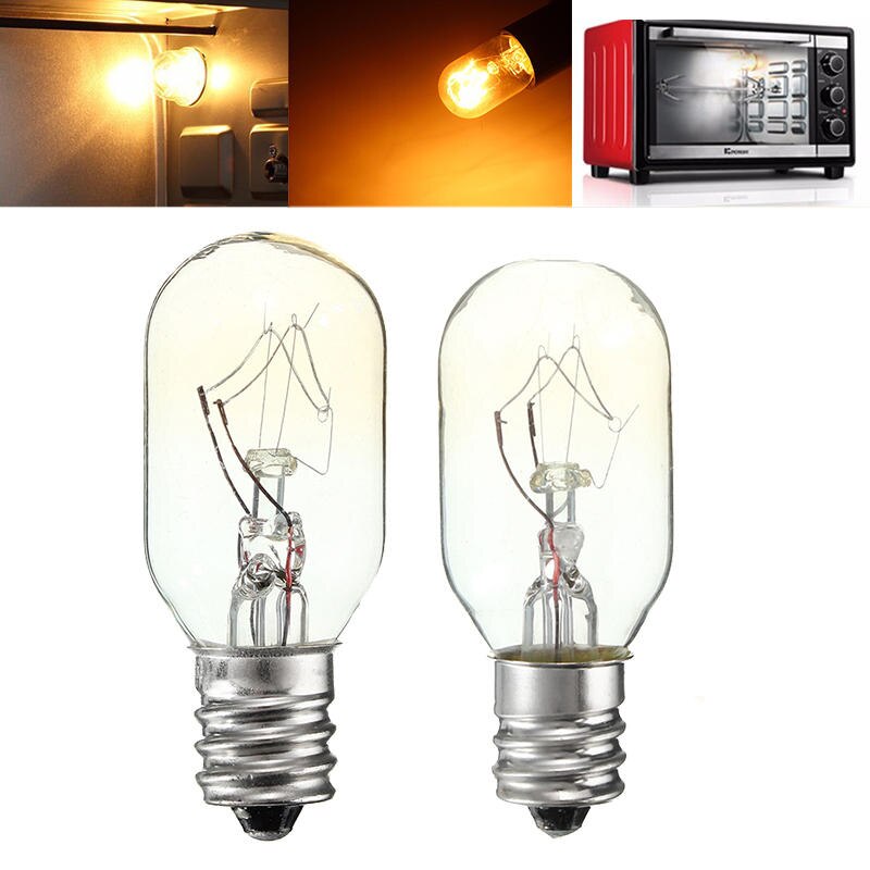 Ampoule LED en verre à incandescence E12, 15W/25W 120V 220V, 8 pièces/lot, lampe pour réfrigérateur, four à sel, décoration de la maison