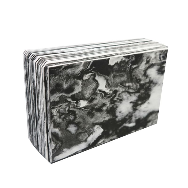 Yogablok en yogablok van eva-schuim met hoge dichtheid ter ondersteuning van het evenwicht en ter verdieping van de poses, zacht schuimoppervlak met antislipoppervlak: Zwart