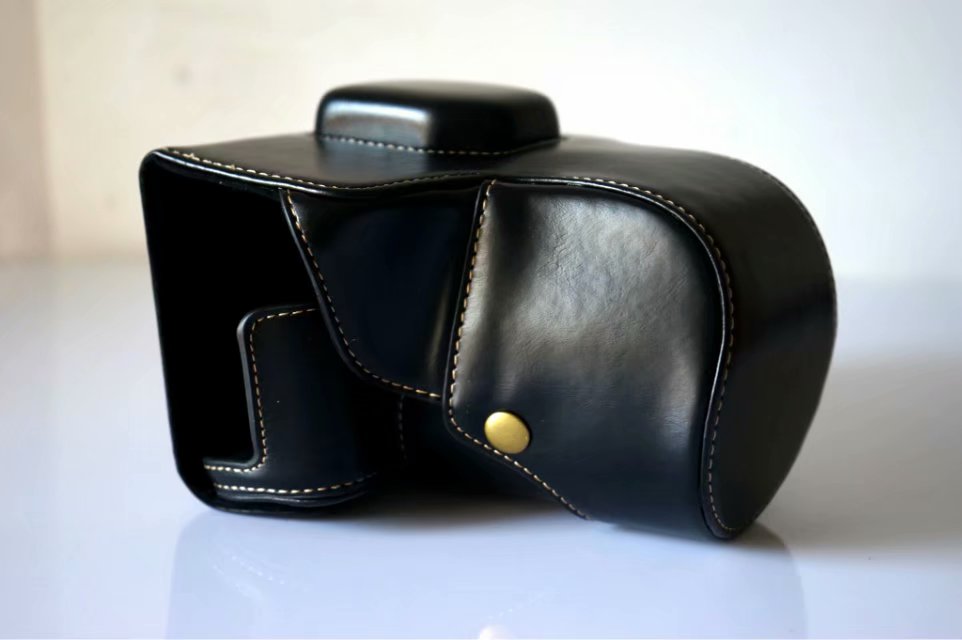 Funda de cuero Pu para cámara FujiFilm XT2 X-T3 Fuji XT3 X-T2 18-55mm: Black