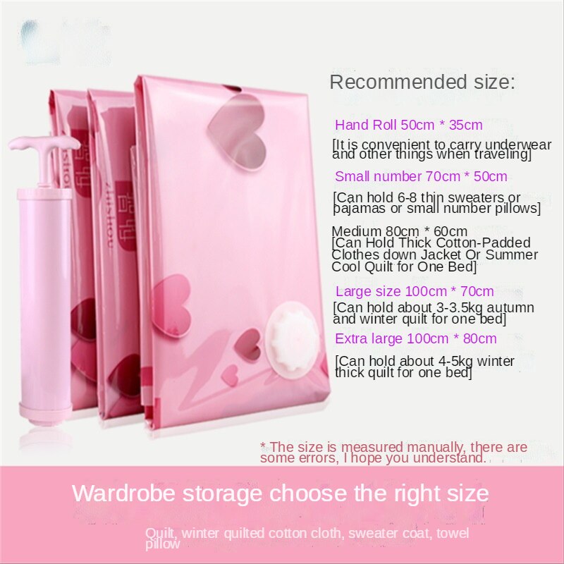 Vacuum compression bag clothing quilt vacuum bag storage bag travel clothes quilt storage handbag