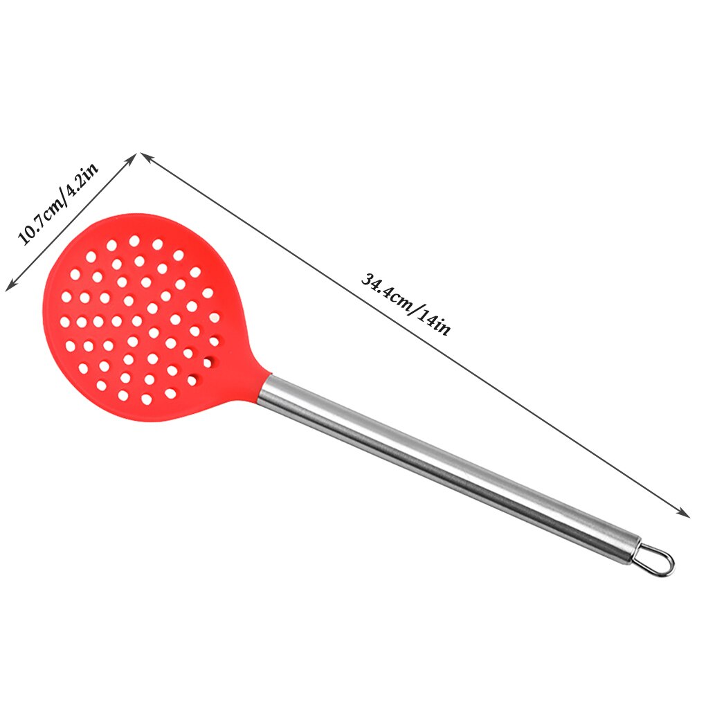 Slotted Turner Silicone Flexible Bakeware Household Kitchen Cooking Utensil, Slotted Turner: 06