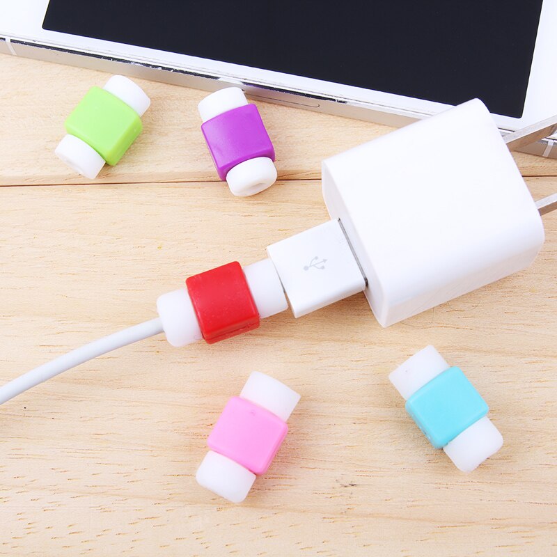 10pcs Cute Cable Organizer Office Desk Set Stationary Silicone USB Cable Winder Wire Protector Holder Clip Wrap Cord Accessories