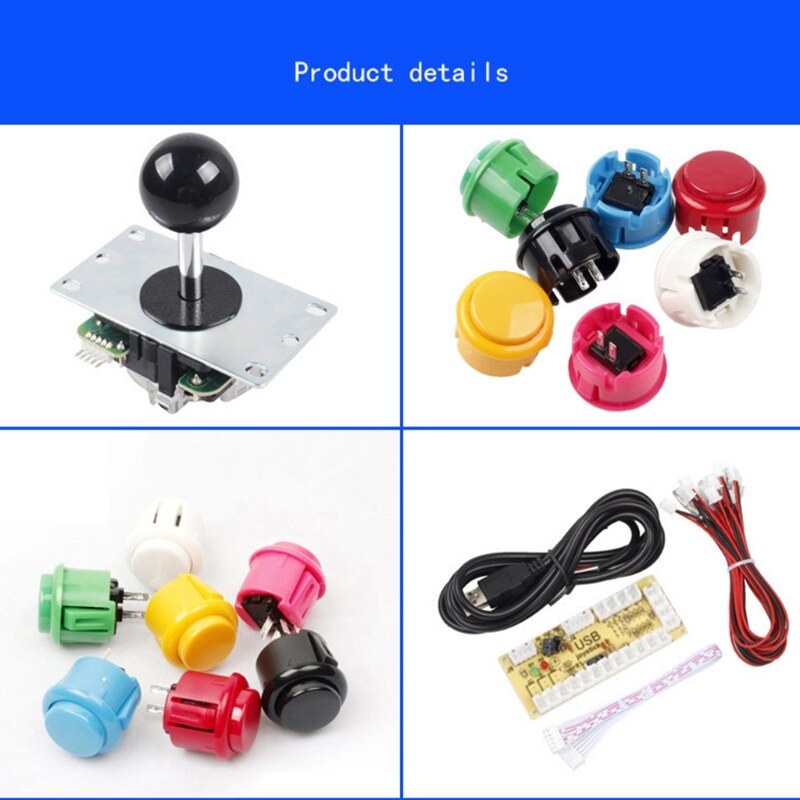 Joystick de arcada diy kit zero atraso usb codificador para pc ps3 sanwa joystick e botões para arcade mame