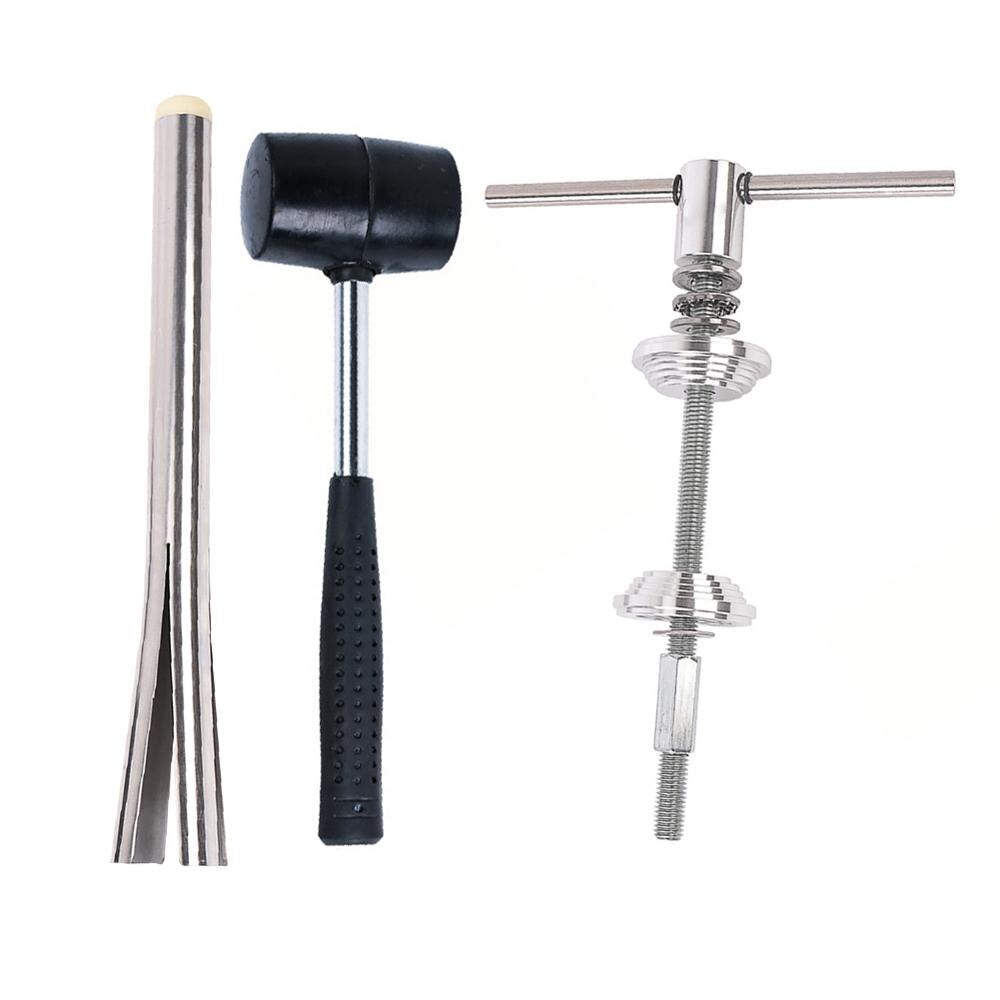 MTB Road Bicycle Headset Press-in Tool Shaft Bowl Removal Tool Combination Stainless Steel Bearing Installation Repair Kit: 3pcs